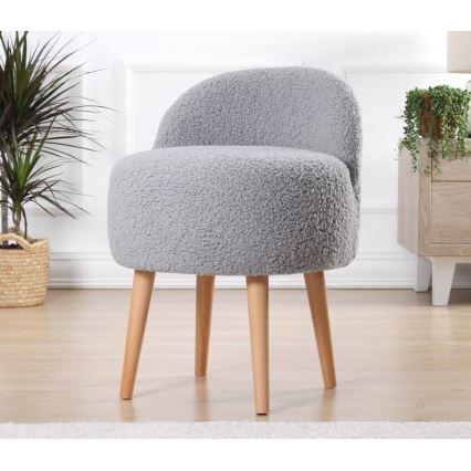 Fotel dziecięcy MIKI, śr. 46 cm, szary