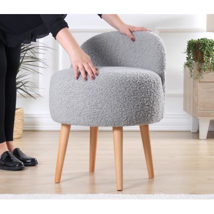 Fotel dziecięcy MIKI, śr. 46 cm, szary
