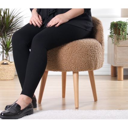 Fotel dziecięcy MIKI, średnica 46 cm, brązowy