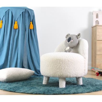 Fotel dziecięcy PIXI, śr. 46 cm, biały