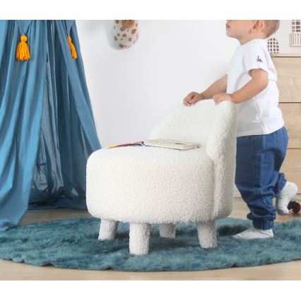 Fotel dziecięcy PIXI, śr. 46 cm, biały
