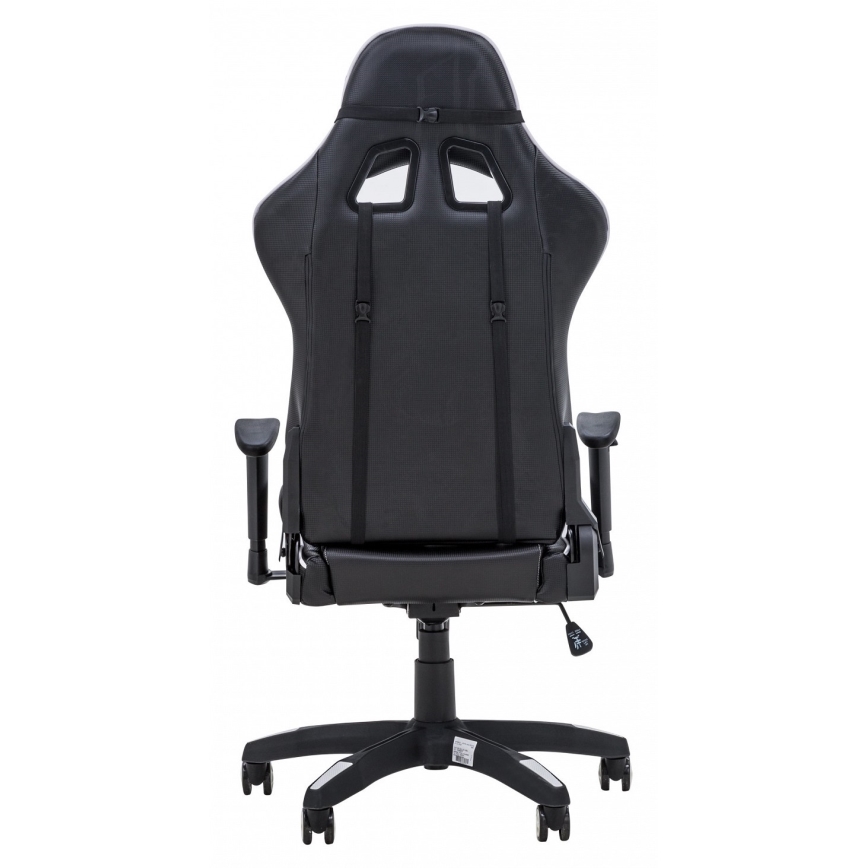 Fotel gamingowy czarno-biały
