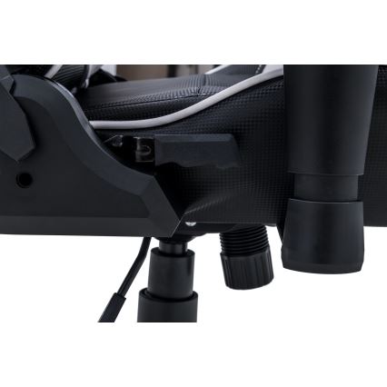 Fotel gamingowy czarno-biały