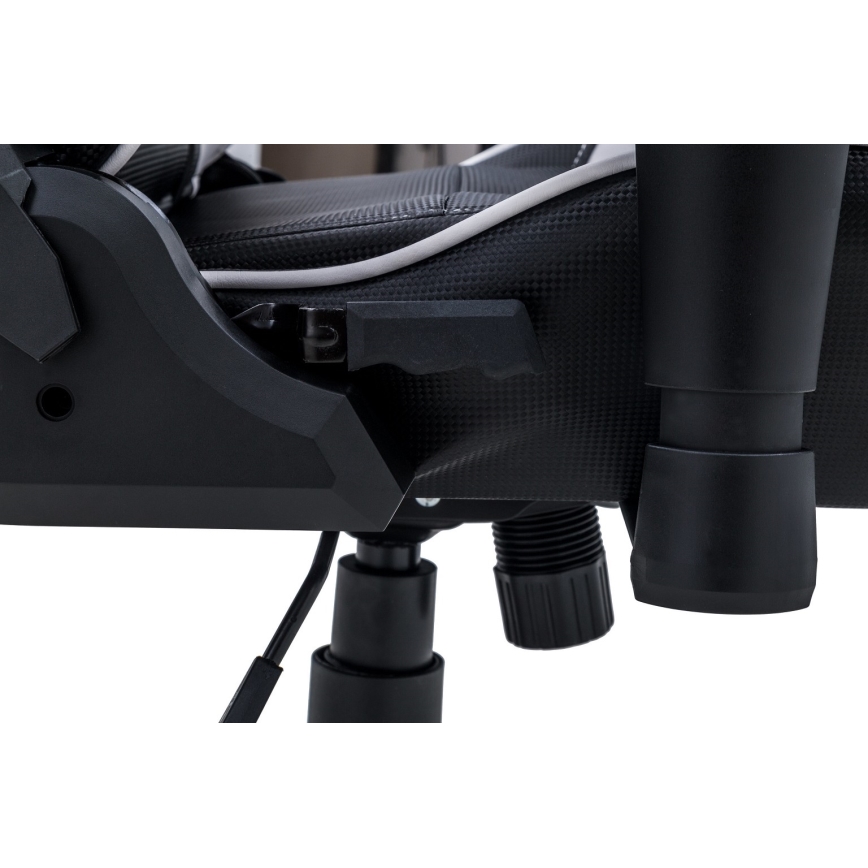 Fotel gamingowy czarno-biały