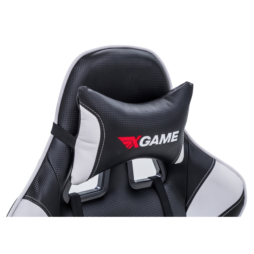 Fotel gamingowy czarno-biały