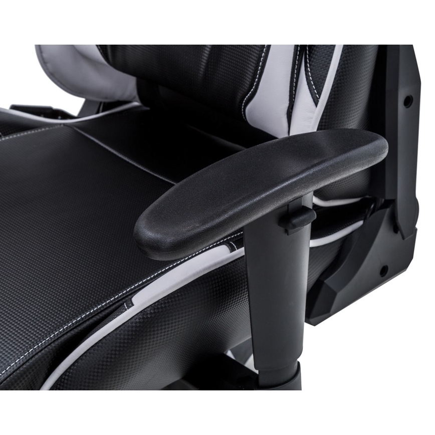 Fotel gamingowy czarno-biały