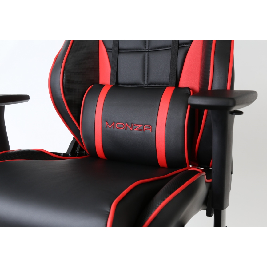 Fotel gamingowy VARR Monza czarny/czerwony