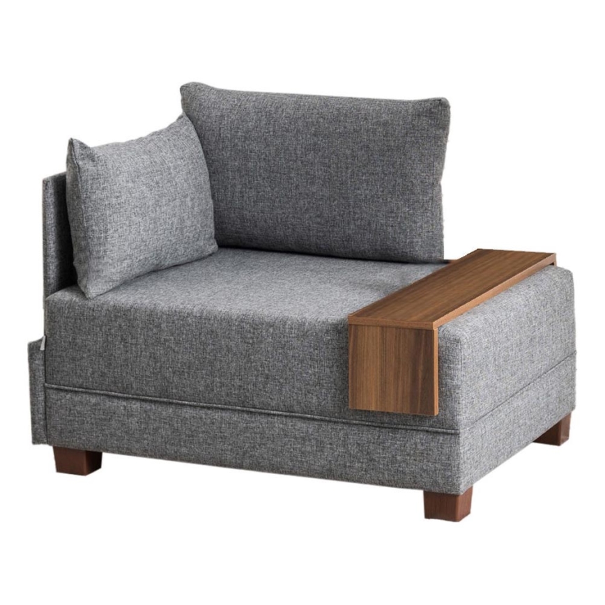 Fotel narożny TULA szary lewy