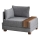 Fotel narożny TULA szary lewy
