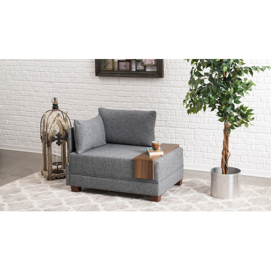 Fotel narożny TULA szary lewy