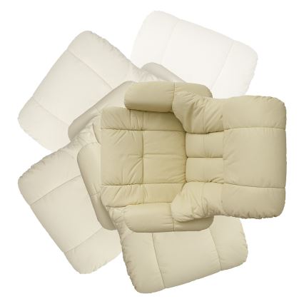 Fotel regulowany HABI kremowy/naturalny dąb