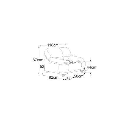 Fotel RIMINI brązowy