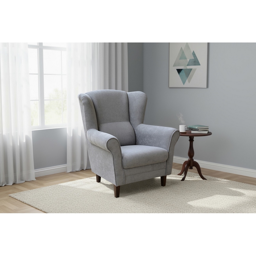 Fotel uszak GALA szary