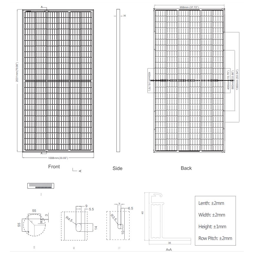 Fotowoltaiczny panel solarny JINKO 400Wp IP67 Half Cut dwustronny