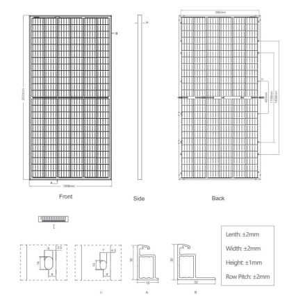 Fotowoltaiczny panel solarny JINKO 405Wp IP67 dwustronny - paleta 27 szt.