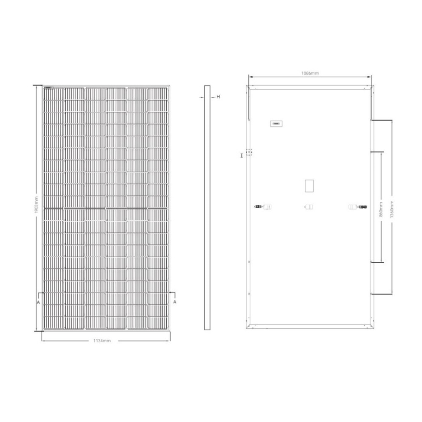 Fotowoltaiczny panel solarny JINKO 460Wp czarna rama IP68 Half Cut