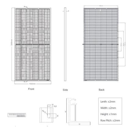 Fotowoltaiczny panel solarny JINKO 460Wp IP67 Half Cut bifacial - paleta 27 szt.