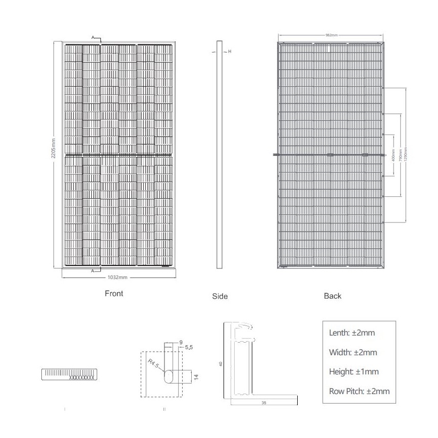 Fotowoltaiczny panel solarny JINKO 460Wp IP67 Half Cut bifacial - paleta 27 szt.