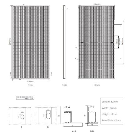 Fotowoltaiczny panel solarny JINKO 530Wp IP68 Half Cut bifacial - paleta 36 szt.