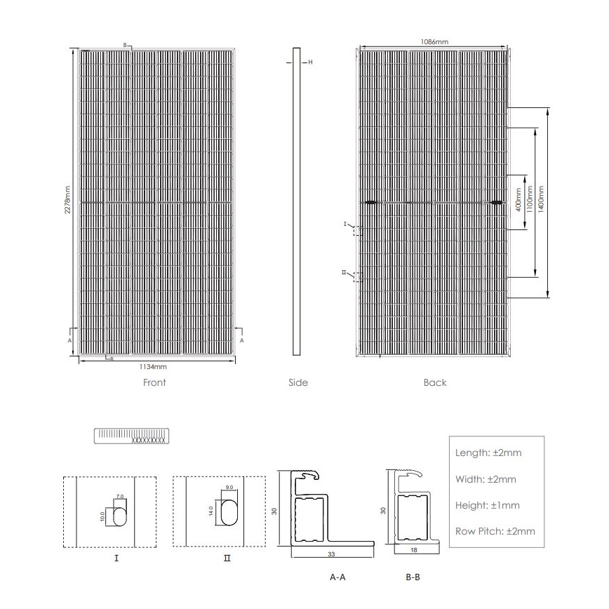 Fotowoltaiczny panel solarny JINKO 530Wp IP68 Half Cut bifacial - paleta 36 szt.