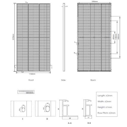 Fotowoltaiczny panel solarny JINKO 545Wp srebrny rama IP68 Half Cut dwustronny