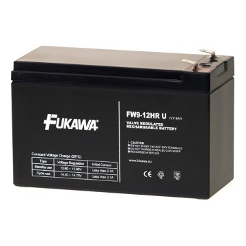 FUKAWA FW 9-12 HR - akumulator ołowiowy 12V/9Ah z zaciskiem Faston 6,3 mm