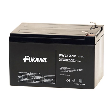 FUKAWA FWL 12-12 - Akumulator ołowiowy 12V/12Ah/faston 6,3mm