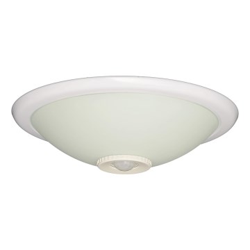 Fulgur s-22941 - Oprawa sufitowa z czujnikiem ruchu i zmierzchu DARINA 2xE27/40W/230V Ø 30 cm biała