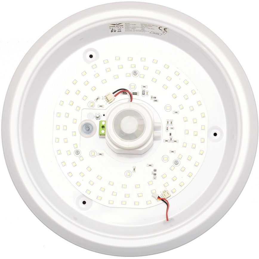 Fulgur s-39670 - Oprawa awaryjna LED z czujnikiem ruchu i zmierzchu DARINA LED/16W/230V śr. 29 cm