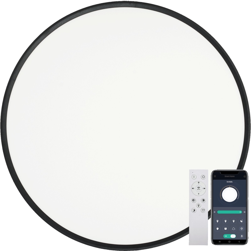 Fulgur s-43042 - Ściemnialna oprawa sufitowa LED NOMY-RC LED/50W/230V 3000/4000/6500K Ø 60 cm IP40 czarna + pilot zdalnego sterowania