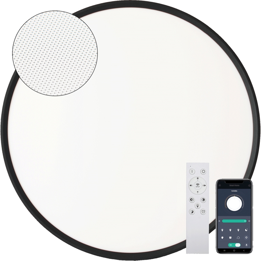 Fulgur s-43057 - LED ściemnialna lampa sufitowa NOMY LED/40W/230V 3000-6500K Ø 50 cm UGR19 IP40 Wi-Fi czarna + pilot zdalnego sterowania