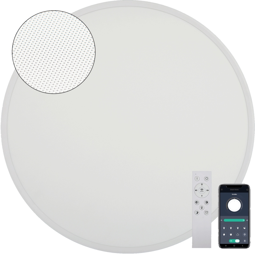 Fulgur s-43058 - Ściemnialna lampa sufitowa LED NOMY LED/50W/230V 3000-6500K śr. 60 cm UGR19 IP40 Wi-Fi biała + pilot zdalnego sterowania