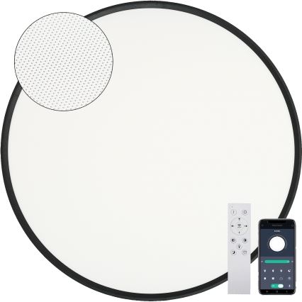 Fulgur s-43059 - LED ściemnialna oprawa sufitowa NOMY LED/50W/230V 3000-6500K śr. 60 cm UGR19 IP40 Wi-Fi czarna + pilot zdalnego sterowania