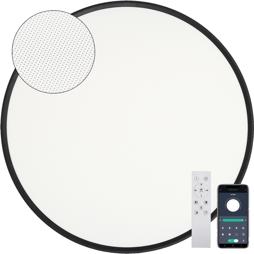 Fulgur s-43059 - LED ściemnialna oprawa sufitowa NOMY LED/50W/230V 3000-6500K śr. 60 cm UGR19 IP40 Wi-Fi czarna + pilot zdalnego sterowania