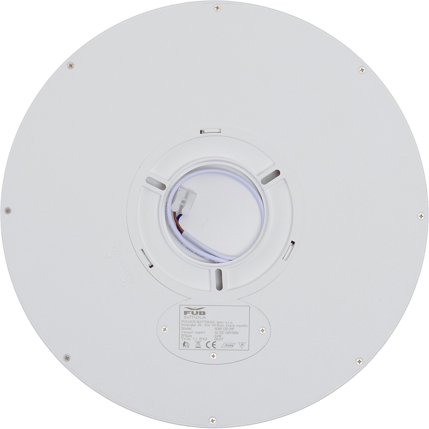 Fulgur z-42586 - LED Plafon z czujnikiem pohybu NOMY-S LED24W/230V 3000/4000/6000K IP40 śr. 30 cm biały