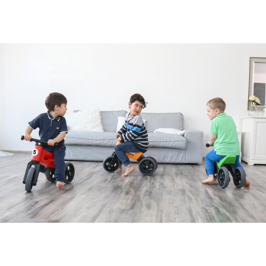 Funny Wheels - Jeździk/rowerek biegowy 2 w 1 RIDER SPORT czerwony/czarny