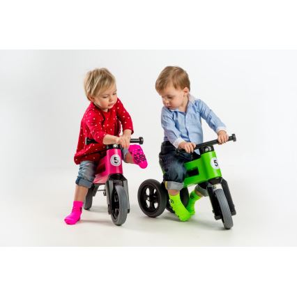 Funny Wheels - Rowerek biegowy 2 w 1 RIDER SPORT zielony/czarny