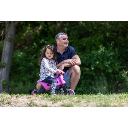 Funny Wheels - Rowerek biegowy 2w1 RIDER SUPER SPORT różowy/czarny