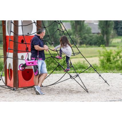 Funny Wheels - Rowerek biegowy 2w1 RIDER SUPER SPORT różowy/czarny