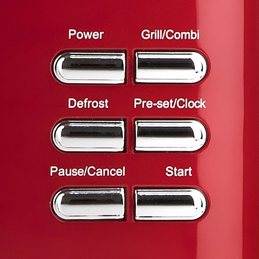 G3Ferrari G1015502 - Kuchenka mikrofalowa z funkcją grilla, 1150 W / 230 V, 20 l, czerwona