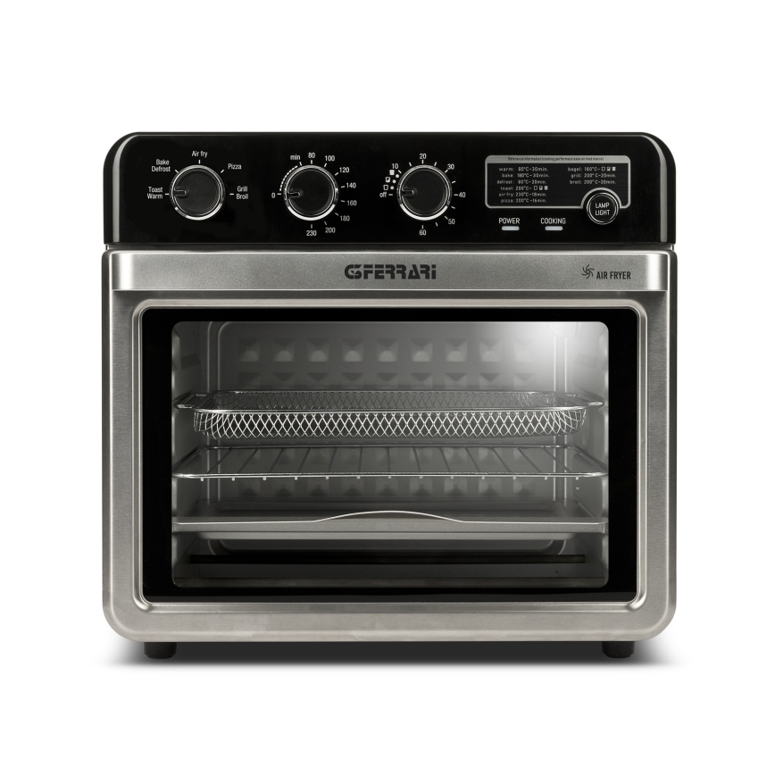G3Ferrari G1022100 - Piekarnik termoobiegowy z funkcją frytkownicy 2000 W/230 V, 32 l, stal nierdzewna