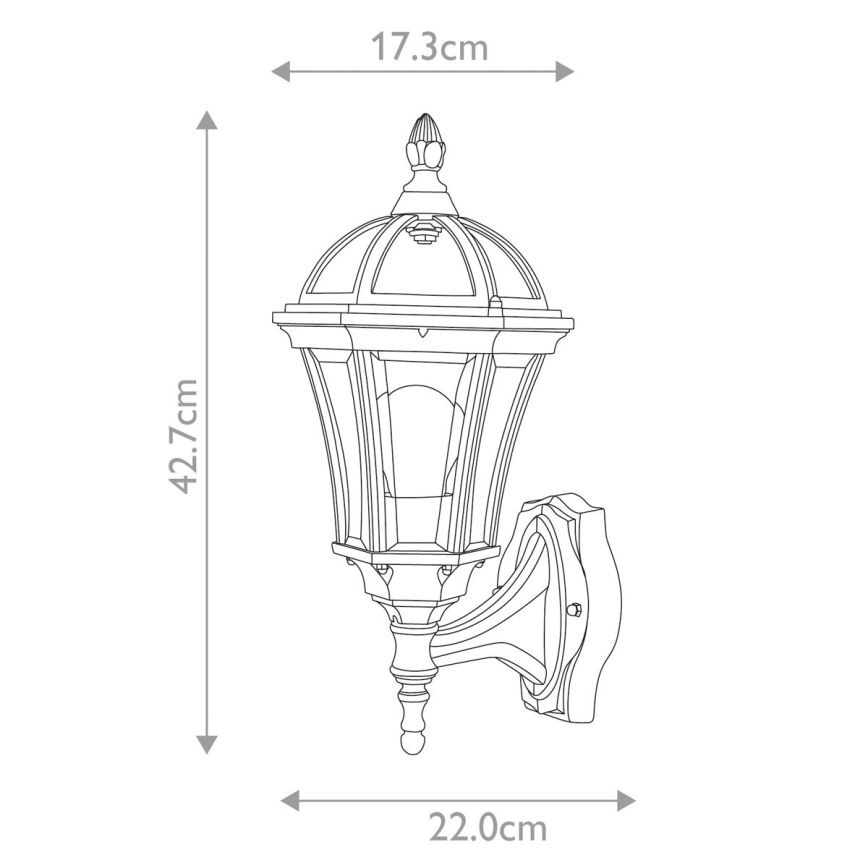 Garden Zone - Kinkiet zewnętrzny LEDBURY 1xE27/100W/230V IP44