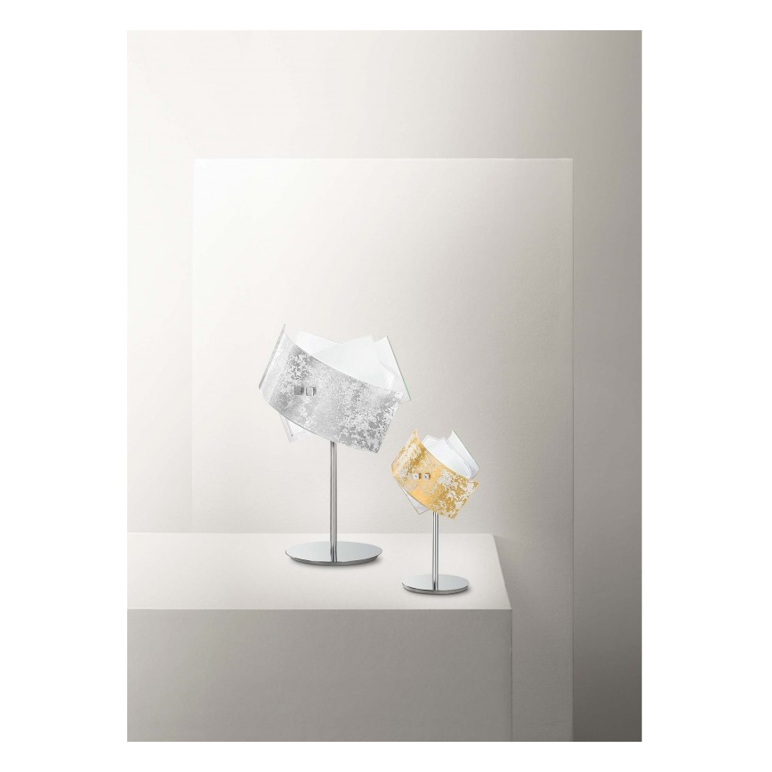 Gea Luce CAMILLA L P arg - Lampa stołowa CAMILLA 1xE14/42W/230V srebrne
