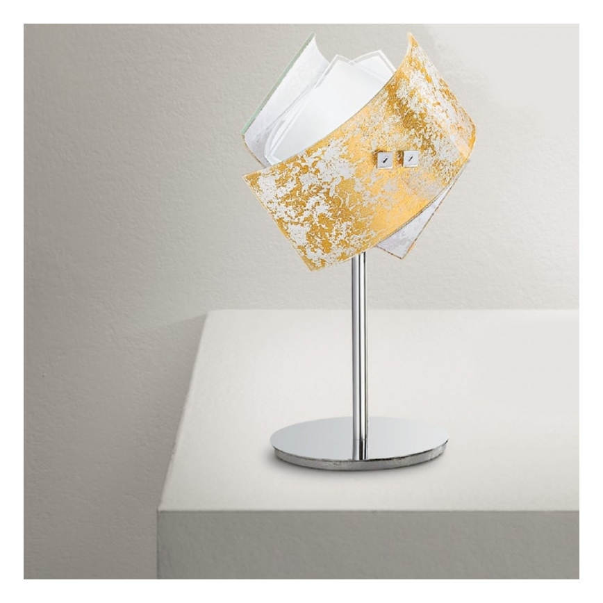 Gea Luce CAMILLA L P oro - Lampa stołowa CAMILLA 1xE14/42W/230V złoty