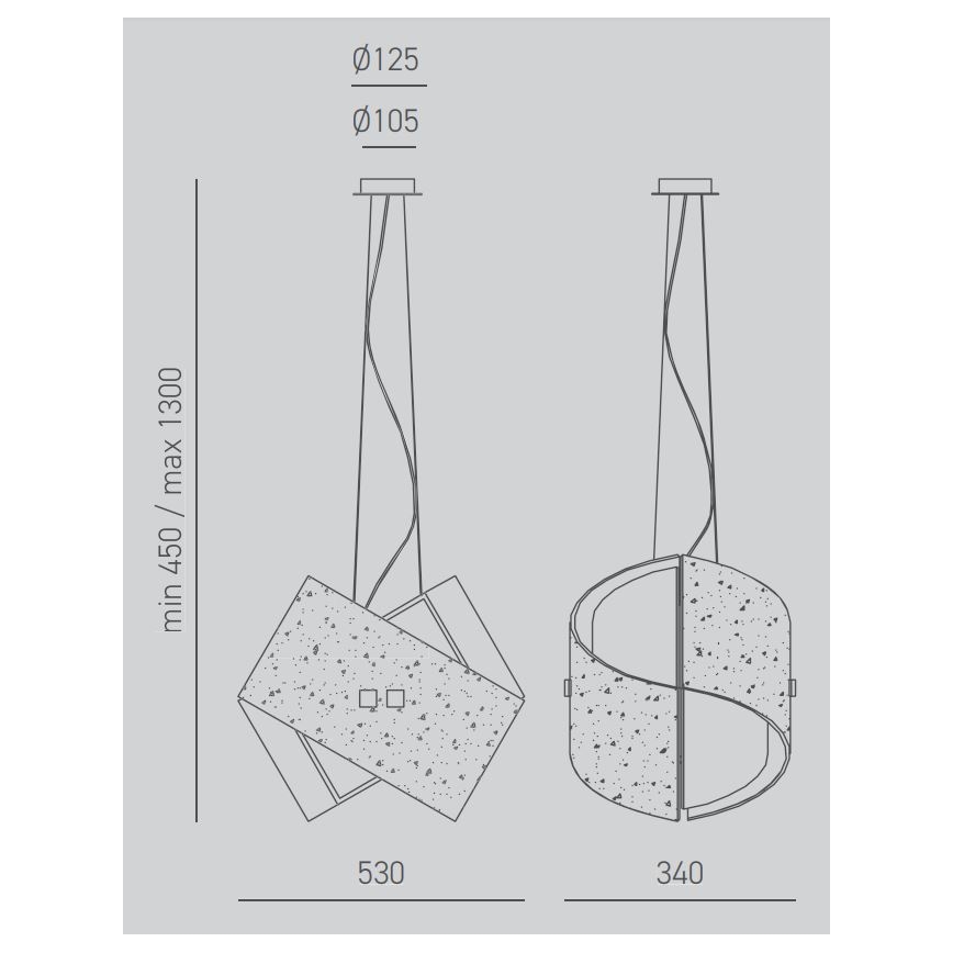 Gea Luce CAMILLA S G arg - Żyrandol na lince CAMILLA 2xE27/70W/230V srebrne