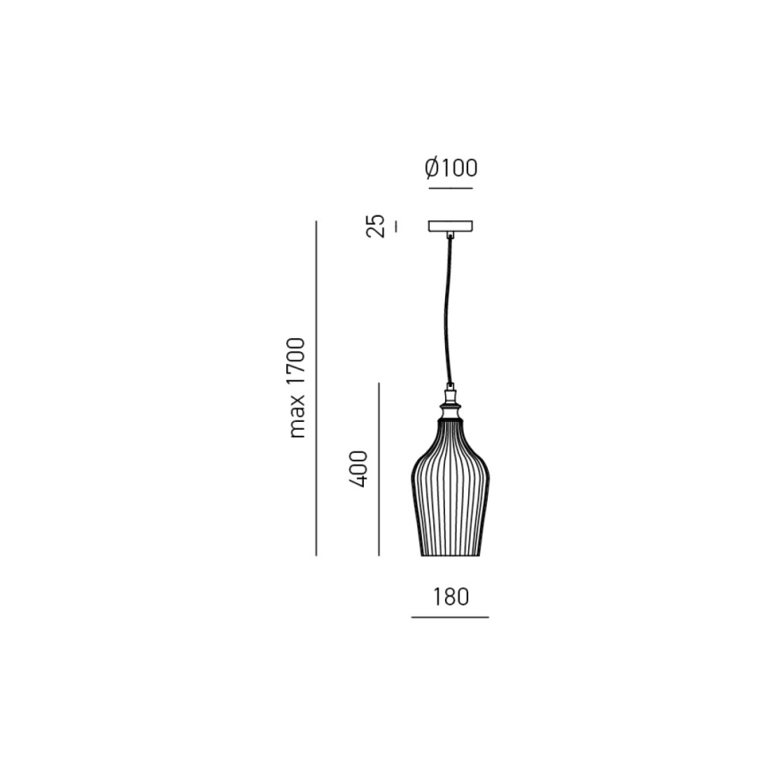 Gea Luce CLEOFE S/12 A - Żyrandol na lince CLEOFE 1xE27/60W/230V śr. 18 cm