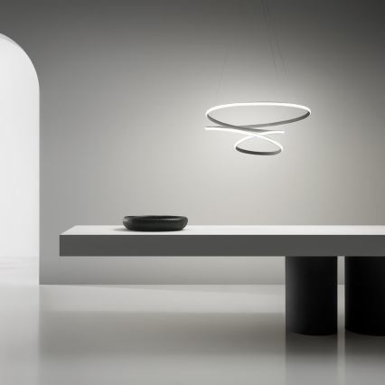 Gea Luce DIVA S P TITANIO - LED Żyrandol ściemnialny na lince DIVA LED/43W/230V antracyt