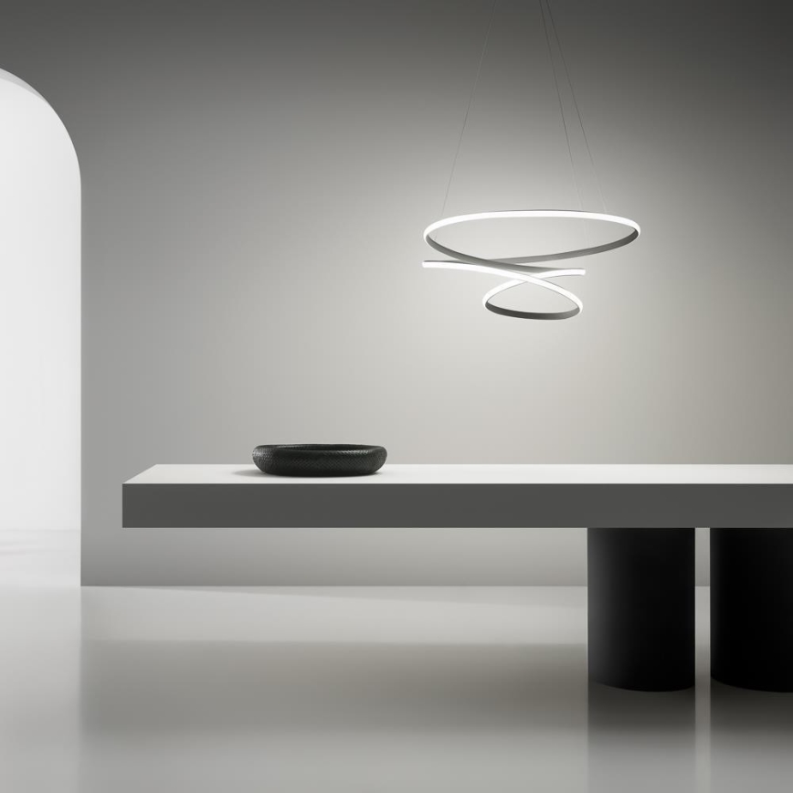 Gea Luce DIVA S P TITANIO - LED Żyrandol ściemnialny na lince DIVA LED/43W/230V antracyt