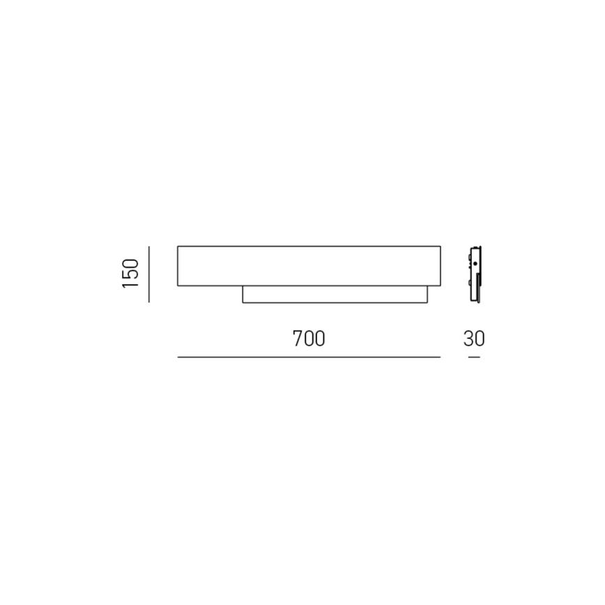 Gea Luce DOHA A G N - LED Kinkiet DOHA LED/25W/230V 70 cm czarny