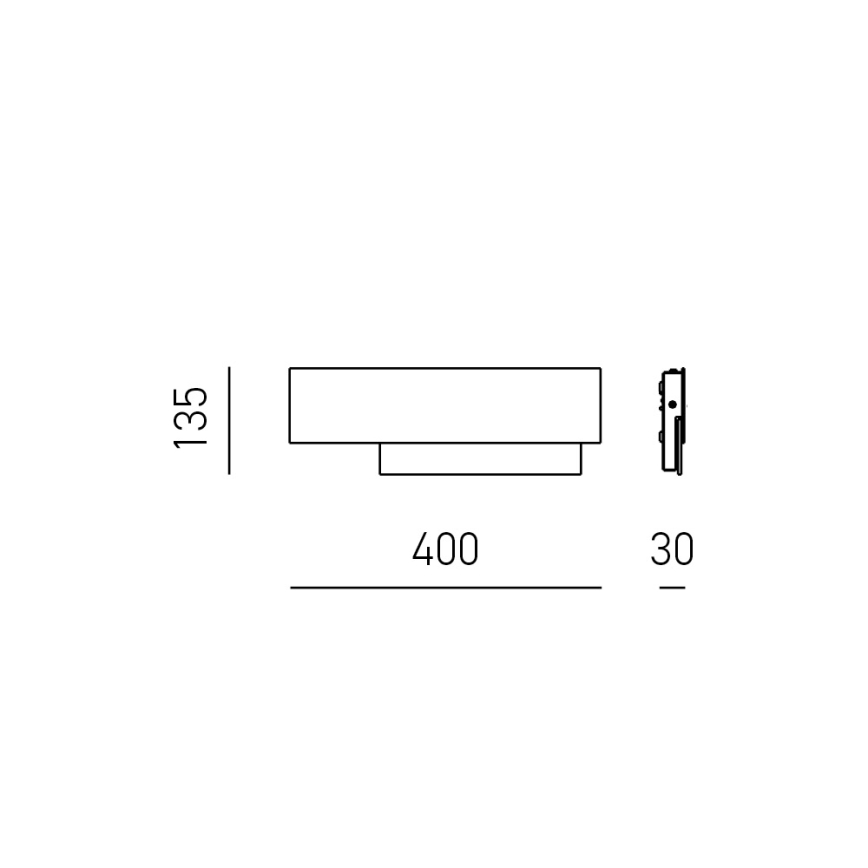 Gea Luce DOHA A P A - LED Kinkiet DOHA LED/15W/230V 40 cm chrom błyszczący